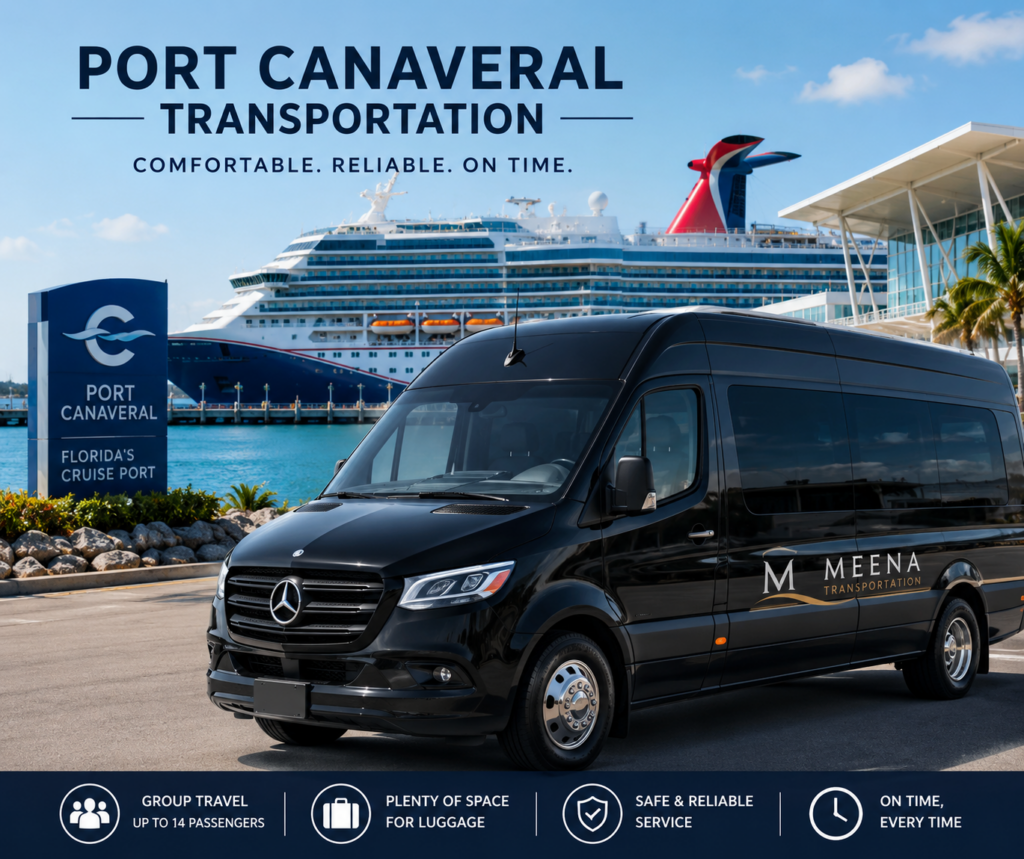 Orlando’s most trusted and reliable Port Canaveral and Cruise Transfer transportation service for cruise transfers with SUVs and vans for families and groups across Central Florida » Meena Transportation » MeenaTransportation.com